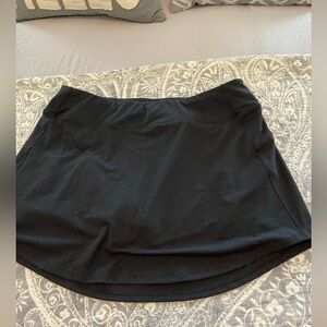 DSG performance Skort black built in shorts stretch tennis pickleball running